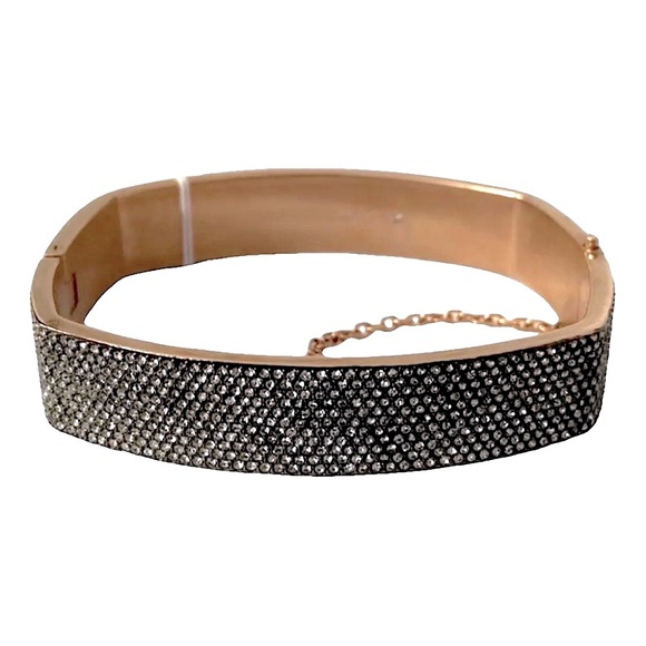 Michael Kors NEW Rose Gold Pave' Set Crystals Rectangle - Picture 3 of 13